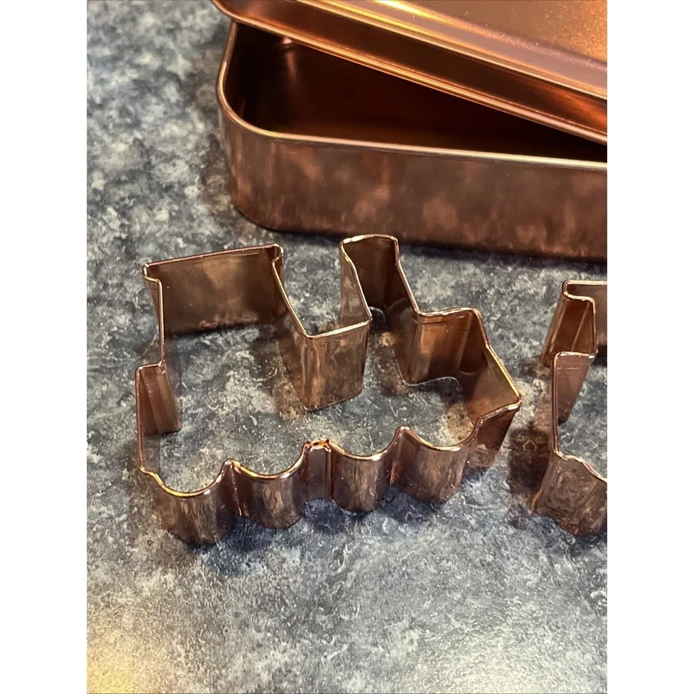NEW *3 Piece* COPPER PLATED TRAIN Cookie Cutters/Nursery/Kitchen Decor
